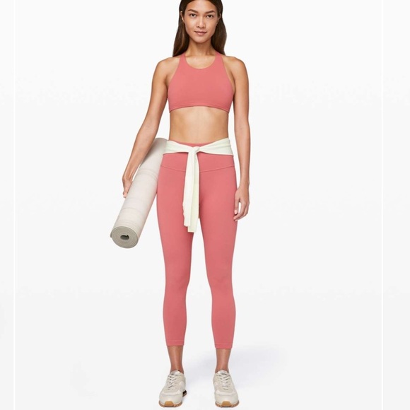 Lululemon Wunder Under High-Rise 25" Full-On Luxtreme Rustic Coral Size 8 26 - Picture 3 of 6